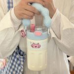 Insulated Water Bottle for Girls – High Aesthetic, Large Capacity, Kids' Portable Student Cup with Straw - Image 7