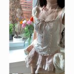 Sweet Floral Two-Piece Set for Women – Puff Sleeve Top and Princess Style Skirt - Image 6