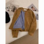 Korean Style Suede Short Jacket for Women – Fashionable Petite Outerwear Versatile Chic Top - Image 8