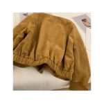 Korean Style Suede Short Jacket for Women – Fashionable Petite Outerwear Versatile Chic Top - Image 5
