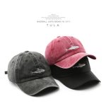 Vintage Washed Shark Baseball Cap – Unisex Streetwear Sports Casual Sunshade Hat - Image 3