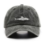 Vintage Washed Shark Baseball Cap – Unisex Streetwear Sports Casual Sunshade Hat - Image 2
