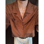 Men's Vintage Cuban Collar Polo Shirt – Loose Fit Hollow-Out Short Sleeve Top - Image 2