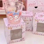 Kuromi and Cinnamoroll Glass Cup – Cute Japanese Style Drinking Cup for Milk, Juice, Water - Image 4