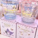 Kuromi and Cinnamoroll Glass Cup – Cute Japanese Style Drinking Cup for Milk, Juice, Water - Image 5