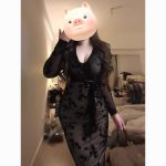 Floral V-Neck Bodycon Long Sleeve Dress for Women – Tie Waist Slim Fit - Image 8