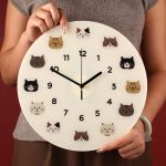 Cute Cartoon Cat Wall Clock – Silent Non-Ticking Quartz Creative Home Decor - Image 2