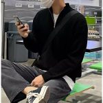 Men’s Stand Collar Half-Zip Knit Sweater – American Street Style - Image 8
