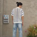Men’s Retro Color-Block Knit Cardigan T-Shirt – Dopamine Hollow Design - Image 9