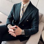 White Double-Breasted Men’s Suit 3-Piece Slim Fit Formal Tuxedo - Image 21