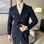 White Double-Breasted Men’s Suit 3-Piece Slim Fit Formal Tuxedo - Image 19