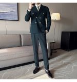 White Double-Breasted Men’s Suit 3-Piece Slim Fit Formal Tuxedo - Image 10