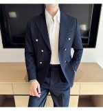 White Double-Breasted Men’s Suit 3-Piece Slim Fit Formal Tuxedo - Image 14