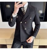 White Double-Breasted Men’s Suit 3-Piece Slim Fit Formal Tuxedo - Image 7