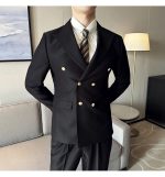 White Double-Breasted Men’s Suit 3-Piece Slim Fit Formal Tuxedo - Image 5