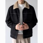 Men’s Faux Shearling Suede Jacket - Image 9