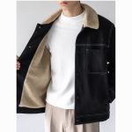 Men’s Faux Shearling Suede Jacket - Image 10