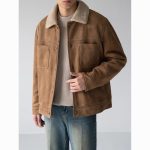 Men’s Faux Shearling Suede Jacket - Image 4