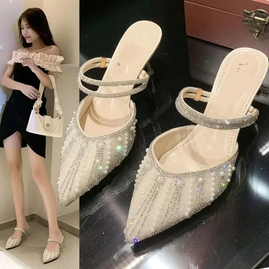 WhatsAppImage2025-12-07at11.21.11AM_2 Pearl Block Heel Closed-Toe Slip-On Sandals - Image 1