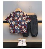 Casual Vacation Short Sleeve Outfit for Kids