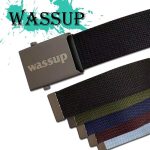 WASSUP Vintage Distressed Automatic Buckle Belt - Unisex Casual Alloy Canvas Woven Strap - Image 2