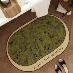 Vintage Quick-Dry Diatomaceous Earth Bath Mat – Absorbent Non-Slip Bathroom Rug. - Image 3