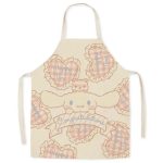 Cute Cinnamon Dog Parent-Child Apron, Adult Neck-Hanging, No-Wash Cotton Linen Fabric, Kitchen Oil-Proof Sleeveless Waist Apron Wholesale - Image 2