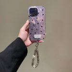 Korean Style INS Style Taro Purple Ripple Texture with Black Polka Dots iPhone Case - Image 7