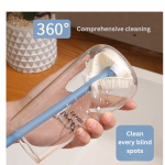 Upgraded Silicone Cleaning Brush with Long Handle & Storage Rack – No-Drill Sink Organizer for Cups, Bottles, and Baby Accessories. - Image 7