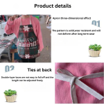 Cute Cinnamon Dog Parent-Child Apron, Adult Neck-Hanging, No-Wash Cotton Linen Fabric, Kitchen Oil-Proof Sleeveless Waist Apron Wholesale - Image 4
