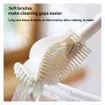 Upgraded Silicone Cleaning Brush with Long Handle & Storage Rack – No-Drill Sink Organizer for Cups, Bottles, and Baby Accessories. - Image 4