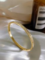 Full Crystal Titanium Steel Bangle Luxury Sparkle Design - Image 7
