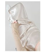 High Waist Acetate Satin A-Line Fishtail Midi Skirt - Image 13