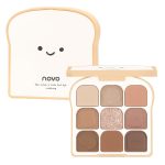 Novo 9 Colors Eyeshadow Palette: Earth Tone Matte, Glitter, and Pressed Pearls for Stunning, Long-Lasting Eye Makeup