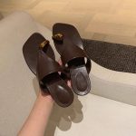 Elegant Toe Ring Flat Sandals – Fashion Casual Slip-On Beach Slides for Women - Image 9