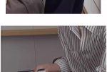 Women’s Striped Long Sleeve Polo Collar Shirt - Image 8