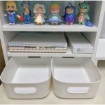 Simple White Storage Basket with Handle - Ins-Style Organizer for Dorms & Home - Image 2