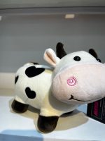 Adorable Standing Cow Plush Toy - Soft Stuffed Animal with Heart Spots & Pink Swirl Cheeks - Image 3