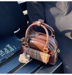 Vintage Plaid Toast Handbag Convertible Shoulder Crossbody Bag - Image 18
