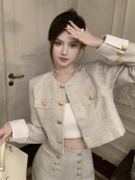French Chic Suit for Women: High-End Jacket & Wide-Leg Trousers Set - Image 7