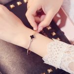 Four Leaf Clover Titanium Steel Rose Gold Open Bracelet for Women - Image 2