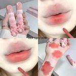 6 Color Lip Gloss, Cute Little Bear, Tender Color Lip Gloss Velvet Soft Mist Matte Color Rendering Brightening Non Stick Cup Lipstick, Lip Gloss - Image 9