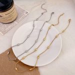 Minimal Titanium Steel Chain Choker Necklace for Women - Image 11
