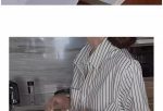 Women’s Striped Long Sleeve Polo Collar Shirt - Image 11
