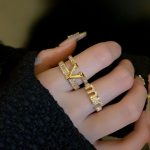 V Shape Zircon Open Ring Minimal Luxury Design - Image 4