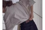 Women’s Striped Long Sleeve Polo Collar Shirt - Image 10