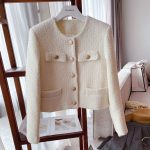 Elegant Tweed Short Jacket for Women Petite Fit Wool Blend Outerwear - Image 19