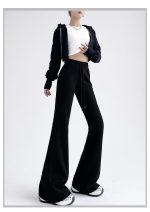 Flared high-waisted slimming bootcut pants, versatile American-style casual pants - Image 11