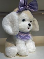 Adorable White Maltese Puppy Plush Toy – Soft Huggable Dog Stuffed Animal with Purple Bow - Image 8