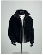 Men’s Retro Stand Collar Fleece-Lined Padded Jacket - Image 12